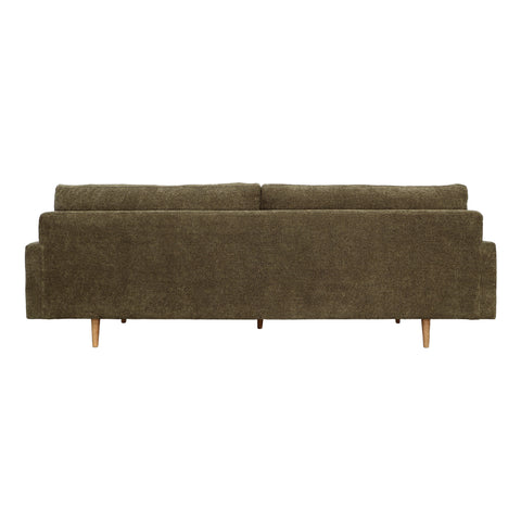 Antonio Olive Green and Natural Legs Sofa