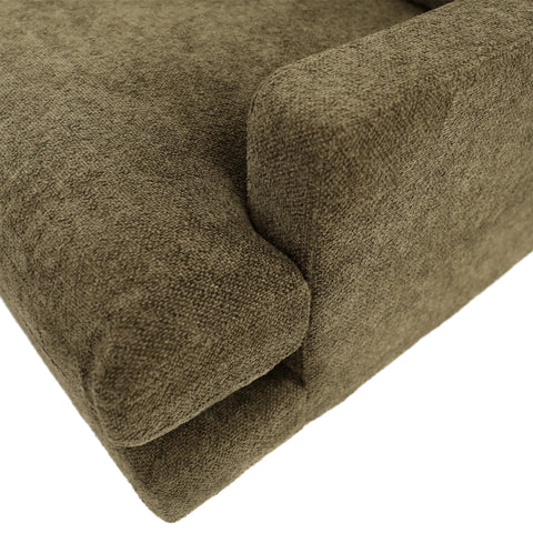 Antonio Olive Green and Natural Legs Sofa