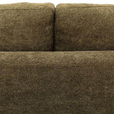 Antonio Olive Green and Natural Legs Sofa