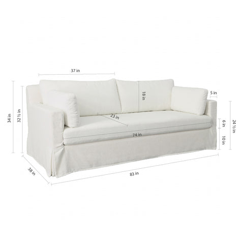 Ismael White Sofa