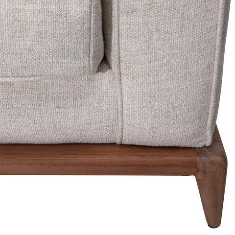 Birdie Sonoma Cream and Pecan Wood Sofa