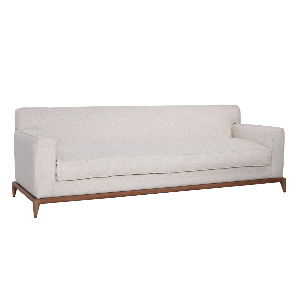 Birdie Sonoma Cream and Pecan Wood Sofa