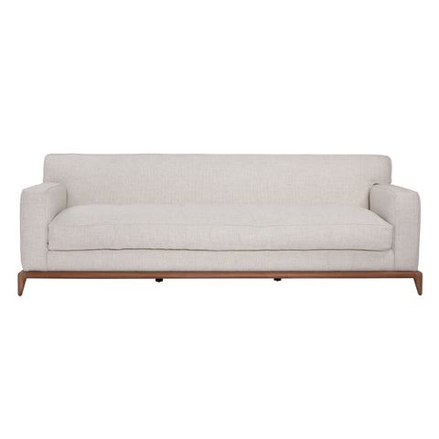Birdie Sonoma Cream and Pecan Wood Sofa