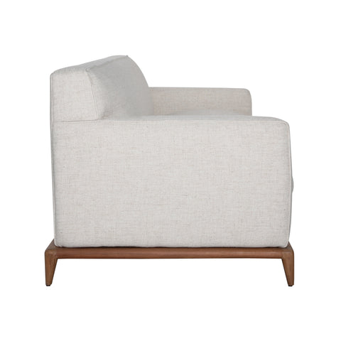 Birdie Sonoma Cream and Pecan Wood Sofa
