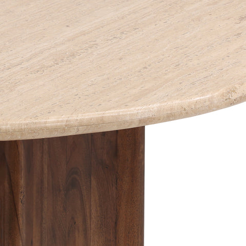 Yvette Natural and Brown Dining Table