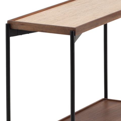 Debra Medium Brown, Natural and Black Console Table