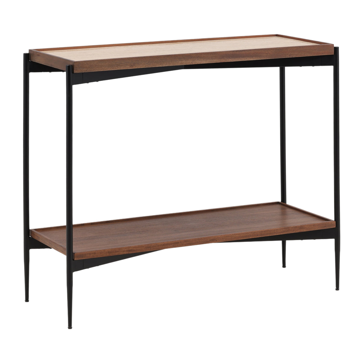 Debra Medium Brown, Natural and Black Console Table