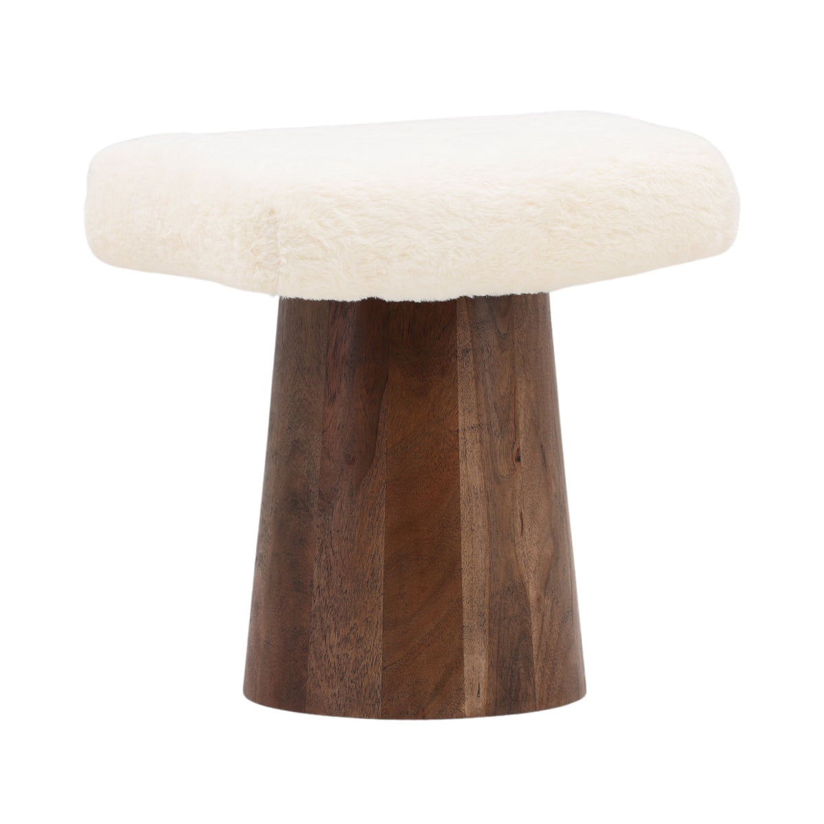 Lowe White and Medium Brown Stool