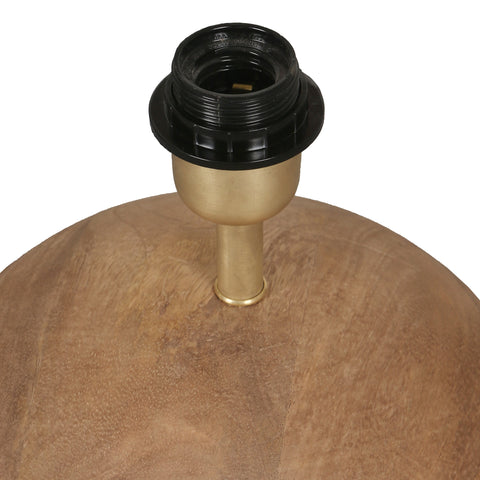 Orla Medium Brown Finish with White Lamp Shade Table Lamp
