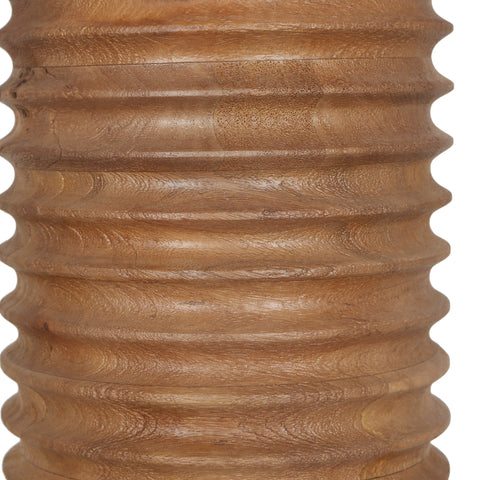 Barstow Medium Brown Finish with White Lamp Shade Table Lamp