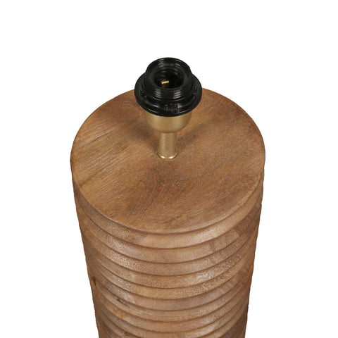 Barstow Medium Brown Finish with White Lamp Shade Table Lamp