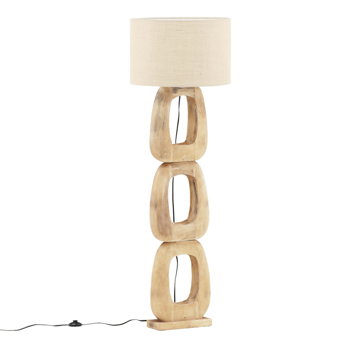 Kelvin Natural and Beige Shade Floor Lamp