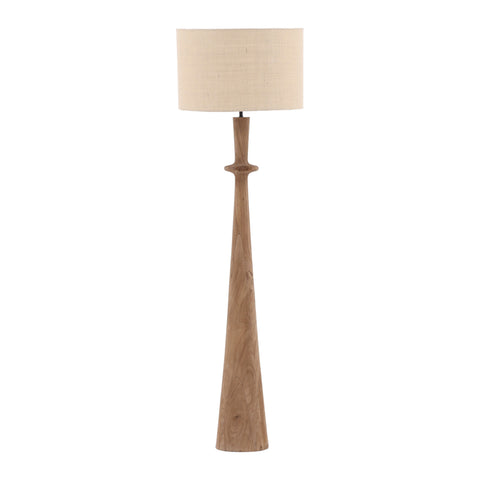 Corrina Dark Natural and Beige Shade Floor Lamp