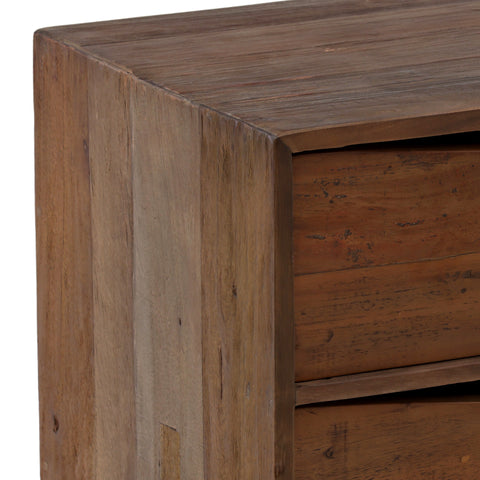Garrison Antique Grey with Natural Wood and Gunmetal Finish Nightstand