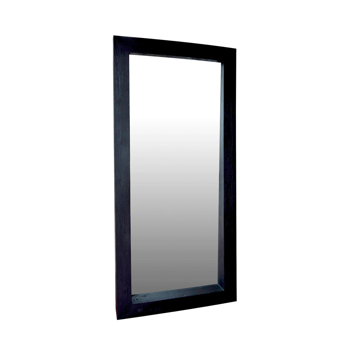 Lian Black Stain Finish Floor Mirror