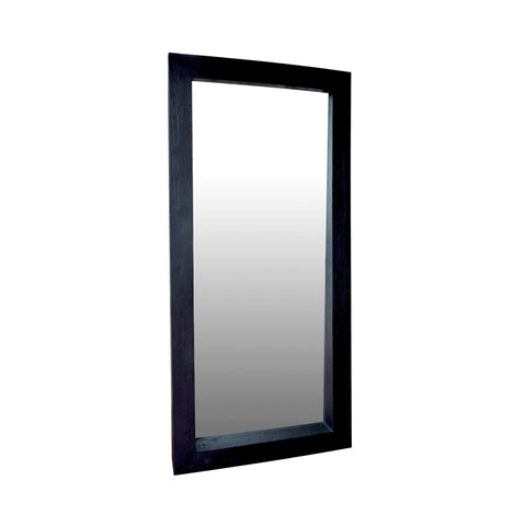 Lian Black Stain Finish Floor Mirror
