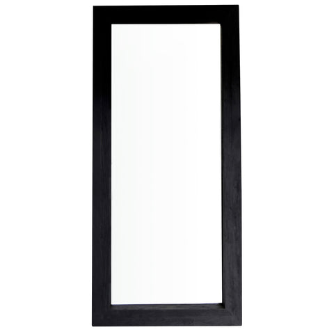 Lian Black Stain Finish Floor Mirror
