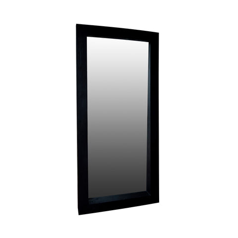 Lian Black Stain Finish Floor Mirror