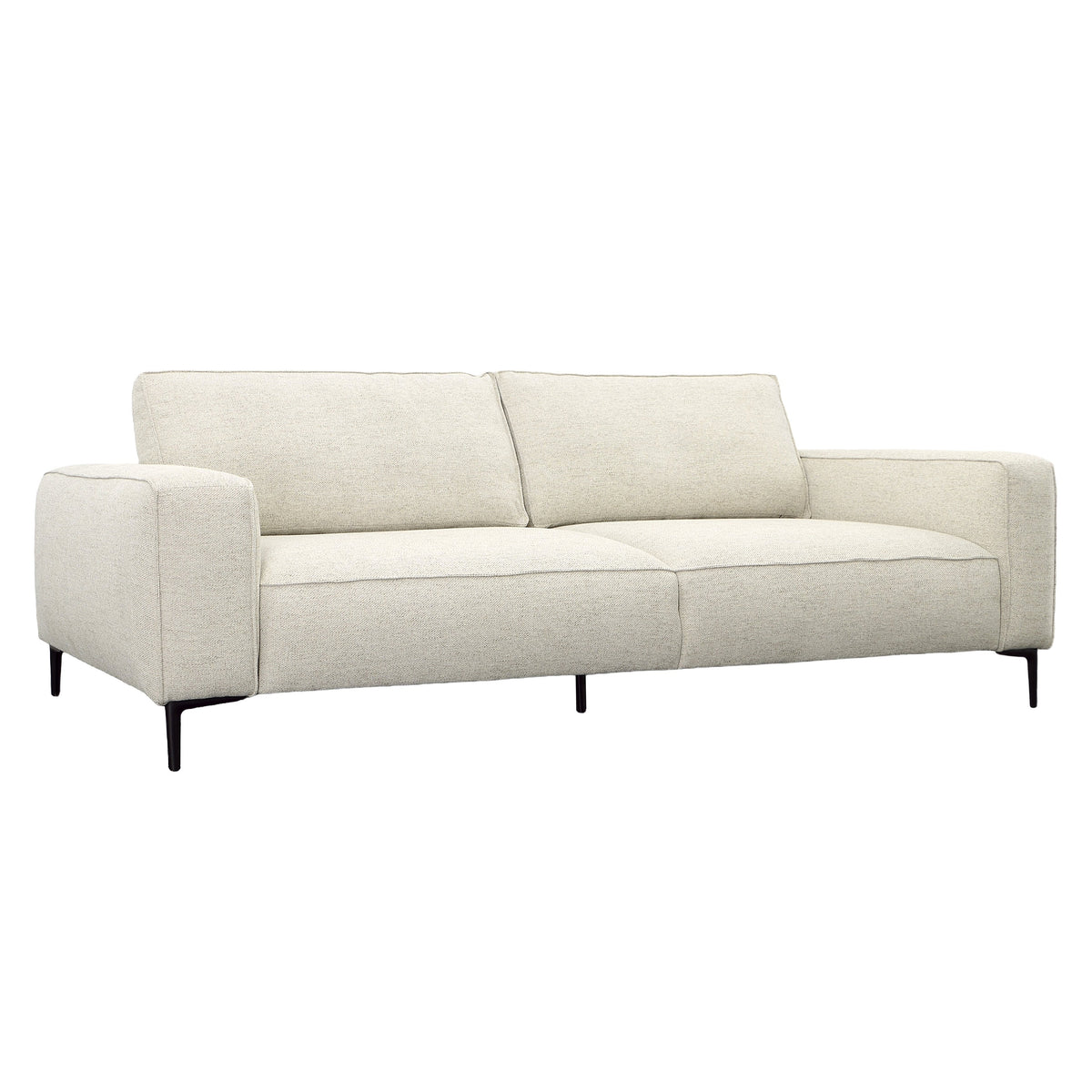 Alvarado Beige and Black Legs Sofa