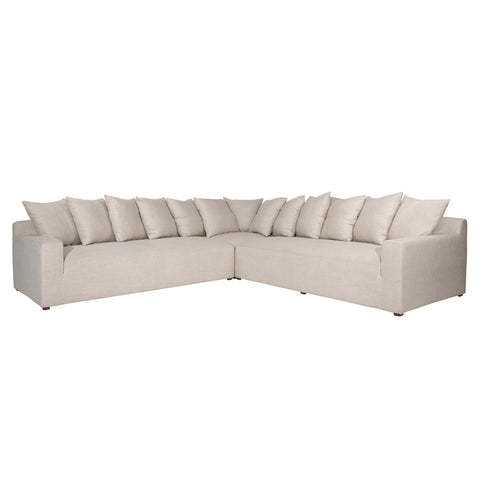 Marcia Angora Sand L-Shape Sectional