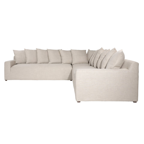 Marcia Angora Sand L-Shape Sectional