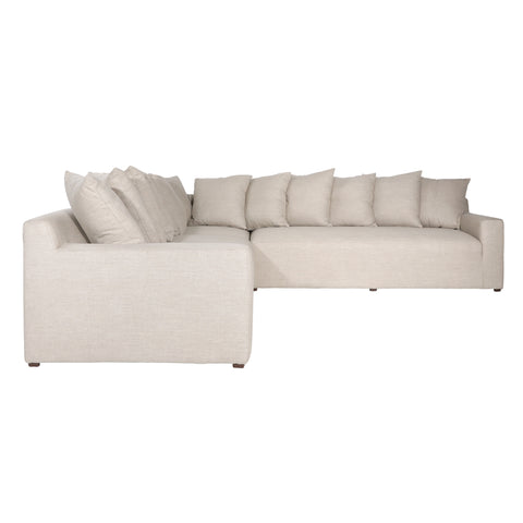 Marcia Angora Sand L-Shape Sectional