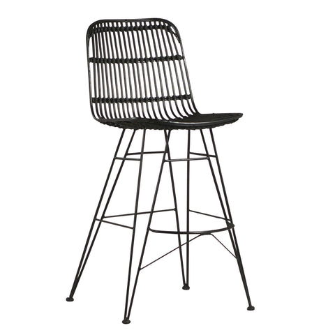 Darby Antique Black Finish Counter Stool
