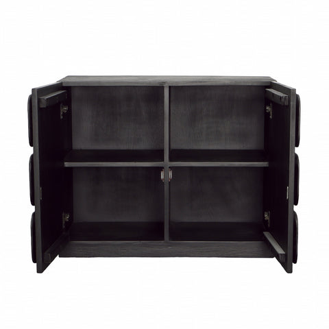 Marika Black Finish Sideboard