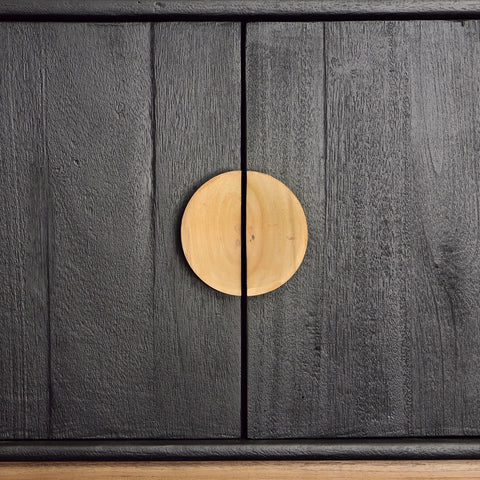 Rosanna Black and Natural Finish Sideboard
