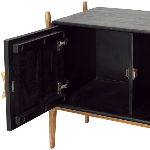 Rosanna Black and Natural Finish Sideboard
