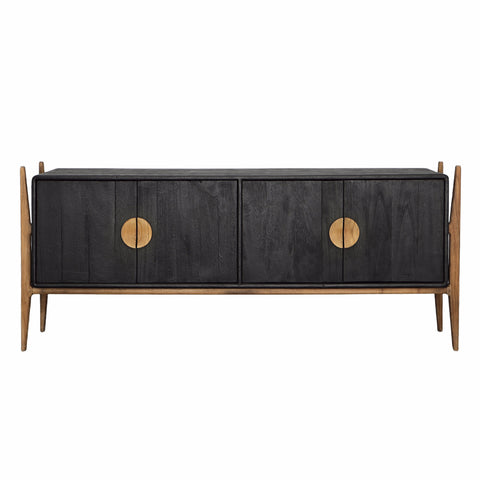 Rosanna Black and Natural Finish Sideboard