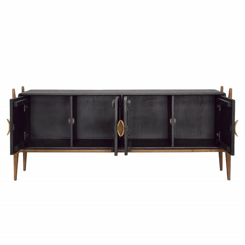 Rosanna Black and Natural Finish Sideboard