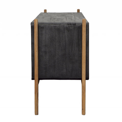 Rosanna Black and Natural Finish Sideboard