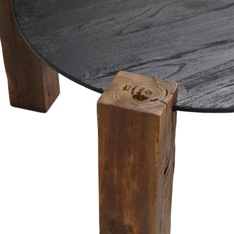 Mueller Antique Black and Brown Coffee Table