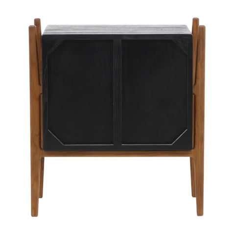 Emberly Black and Natural Nighstand