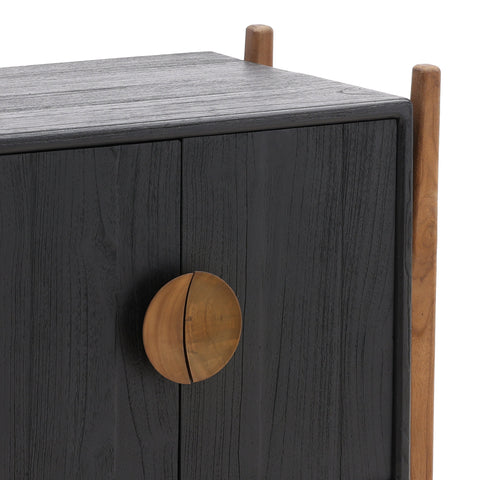 Emberly Black and Natural Nighstand