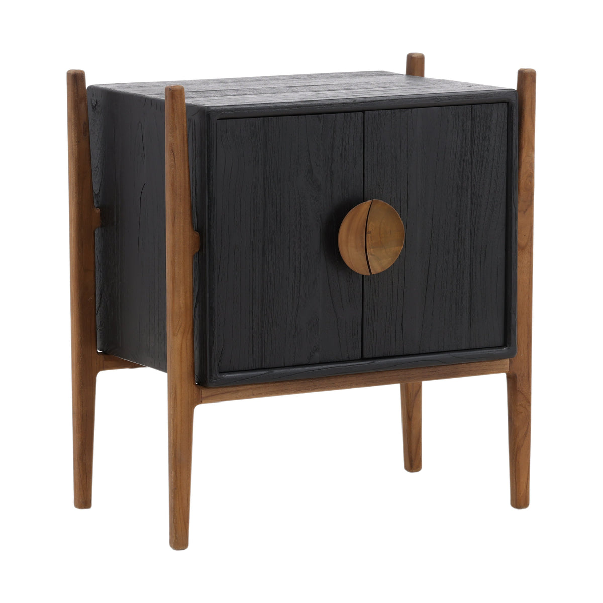 Emberly Black and Natural Nighstand