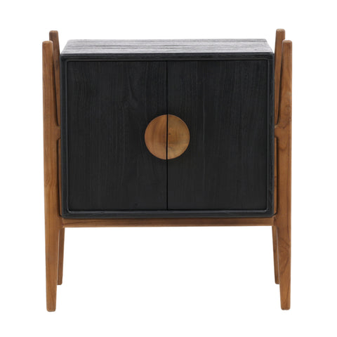 Emberly Black and Natural Nighstand