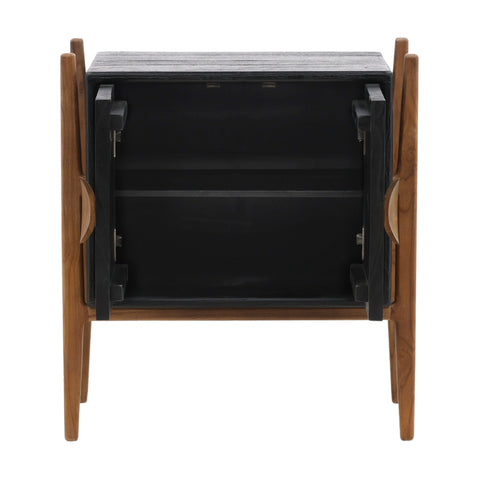 Emberly Black and Natural Nighstand