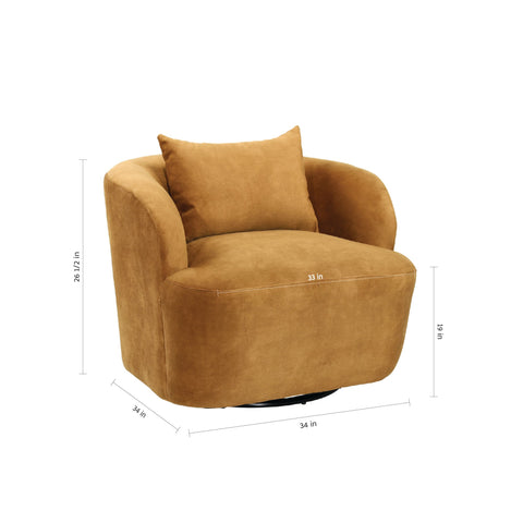 Browne Camel Swivel Chair