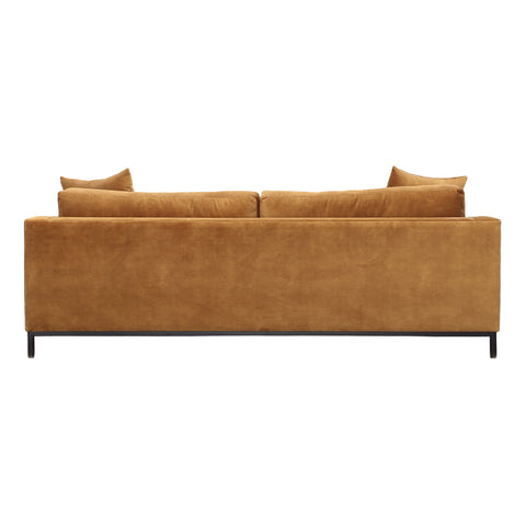 Aldric Cognac and Black Legs Sofa