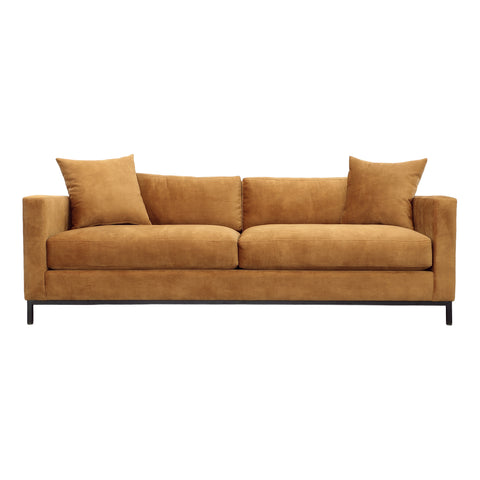 Aldric Cognac and Black Legs Sofa