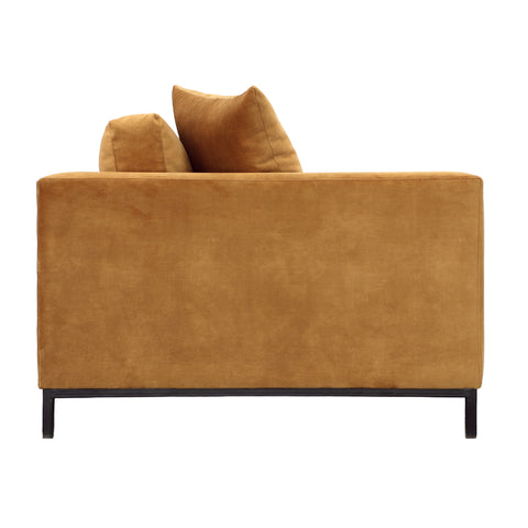 Aldric Cognac and Black Legs Sofa