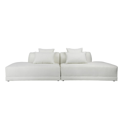 Hart White Bumper Sectional