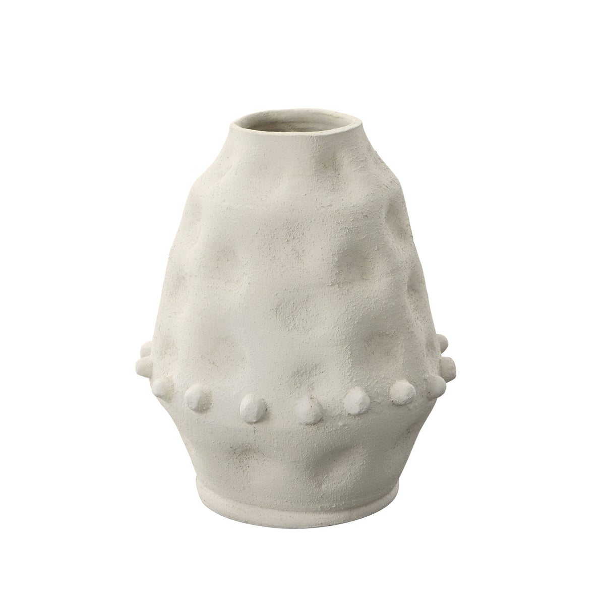 Clayton Sandy White Finish Vase