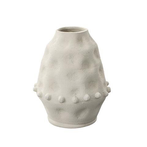 Clayton Sandy White Finish Vase