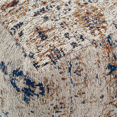 Napier Blue and Neutral Tones Pouf