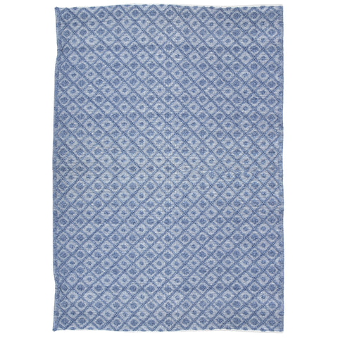Cartola Blue and Ivory Outdoor Rug