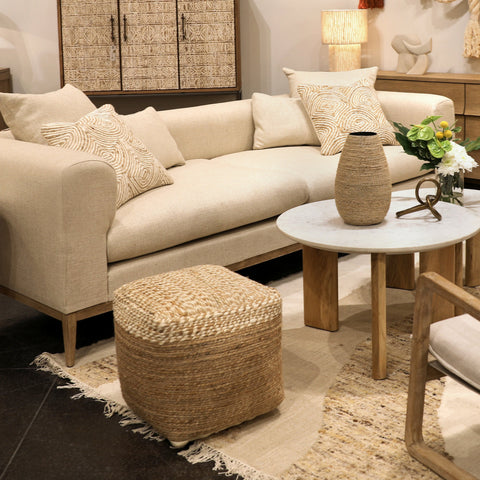 Salonika Natural Pouf