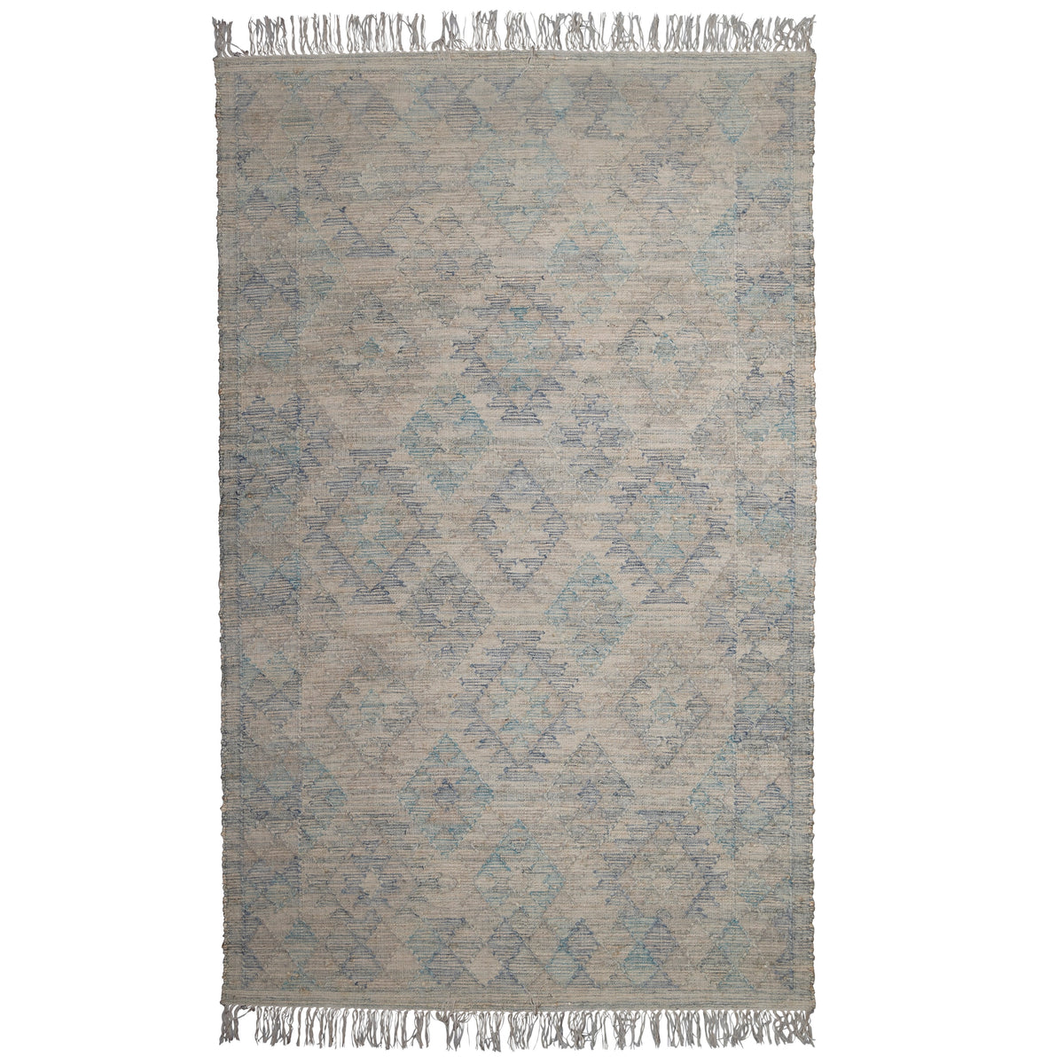 Levin Grey, Blue Rug